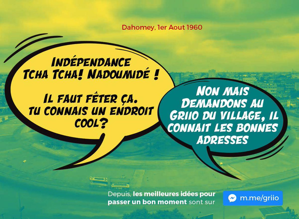 Bonne fête 🇧🇯

Si vous voulez en savoir un peu plus sur #IndependanceBenin, cliquez ici => bit.ly/229Independanc…

#MonBeninMaFierte