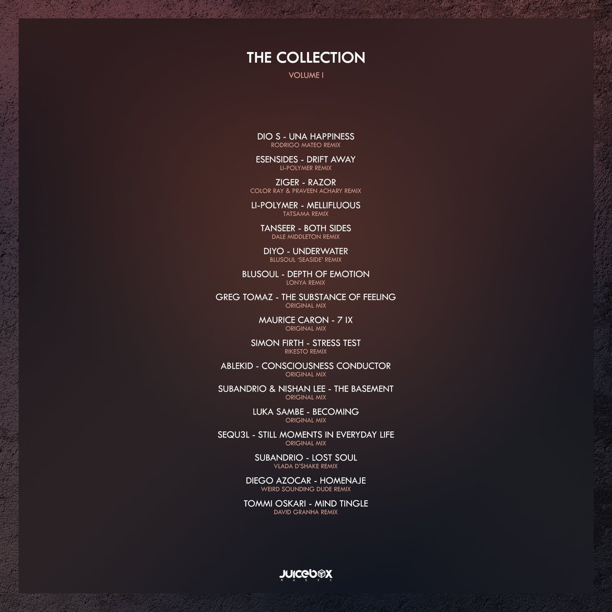 JuiceboxMusicIN's tweet photo. "The Collection: Volume I", a retrospective of the past years, ft 17 tracks of our label's best tracks!

Beatport: https://t.co/86Wu43wwAq https://t.co/oakWQmKp5E