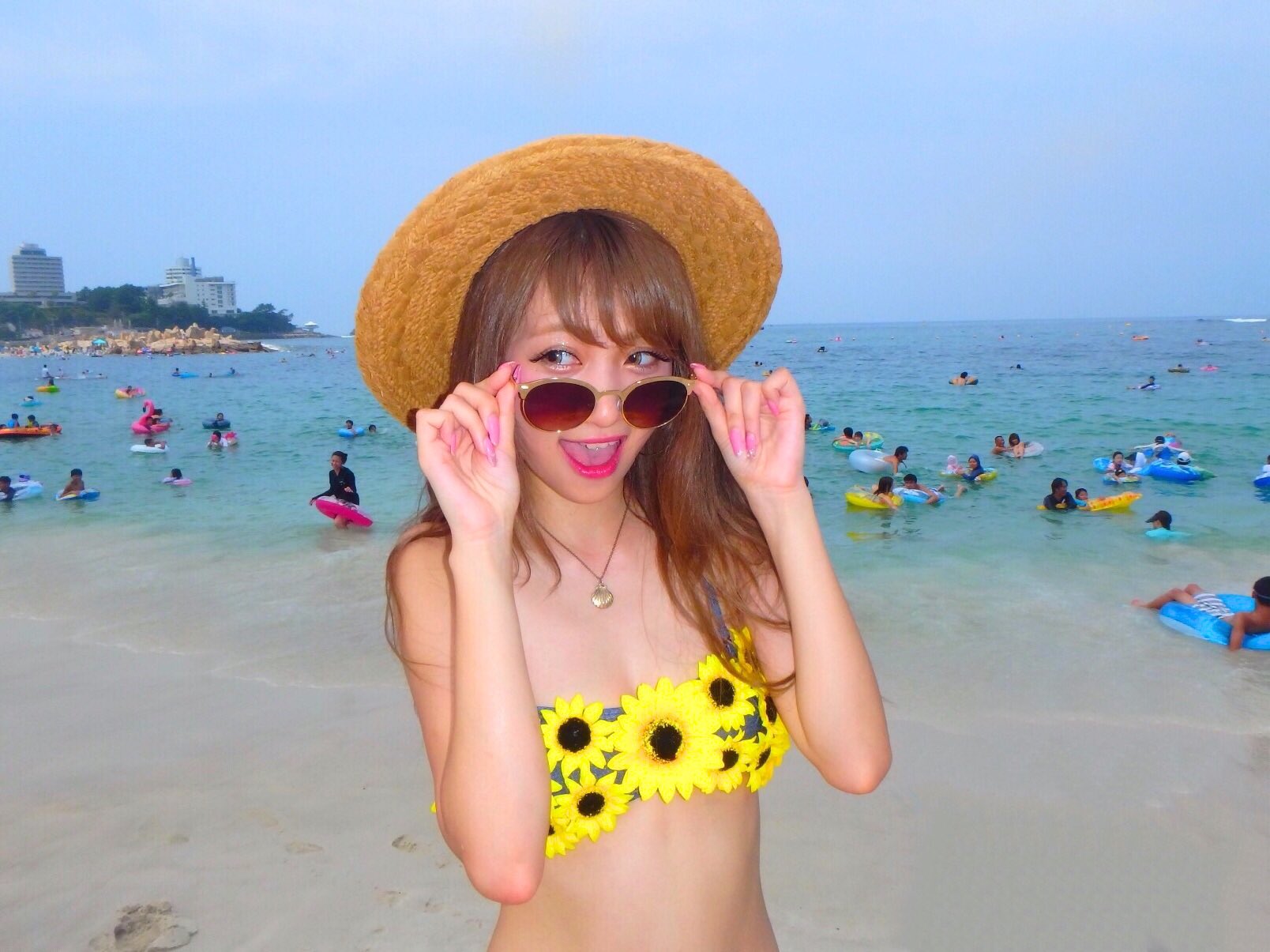 Himary とみmamaプロデュース水着 デニム ひまわり 2017ver