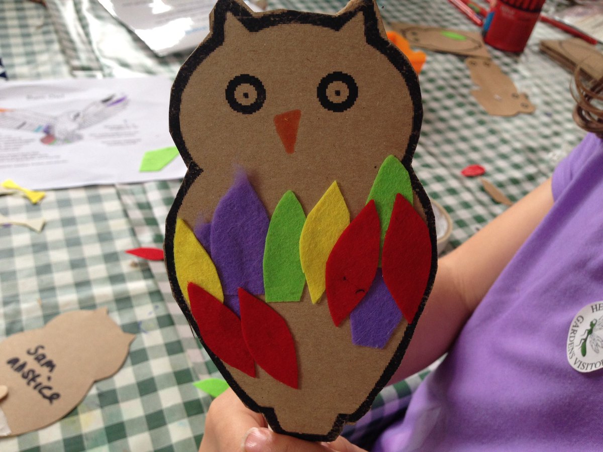 Lovely owl puppets in the making ... another #terrifictuesday full of crafty fun #familyfun #animalcrafts