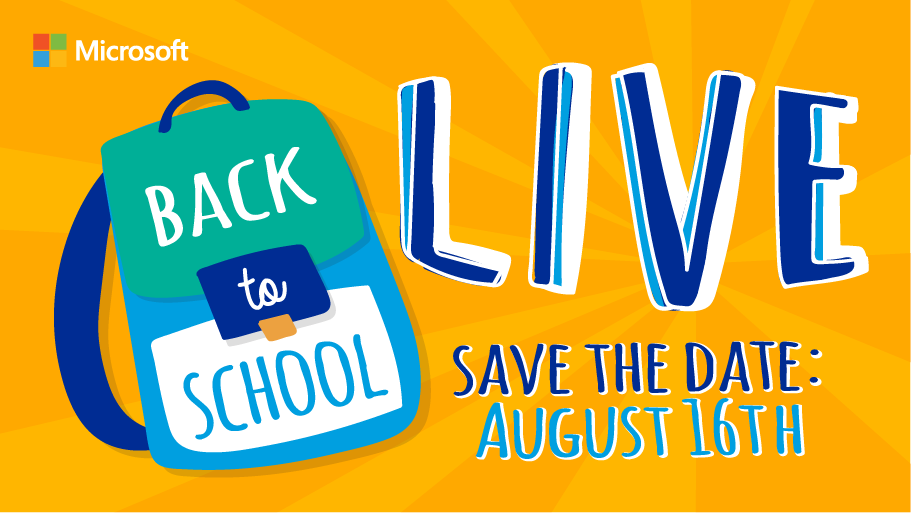 Back to School Live Save the Date: August 16th