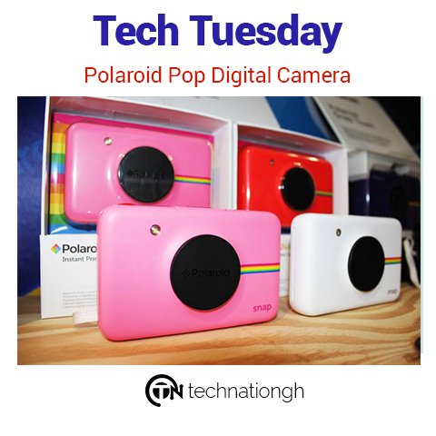 TechNationgh's tweet image. Another exciting moment on today's TECH TUESDAY.The POLAROID POP DIGITAL CAMERA snaps,print and shares beautiful images instantly.