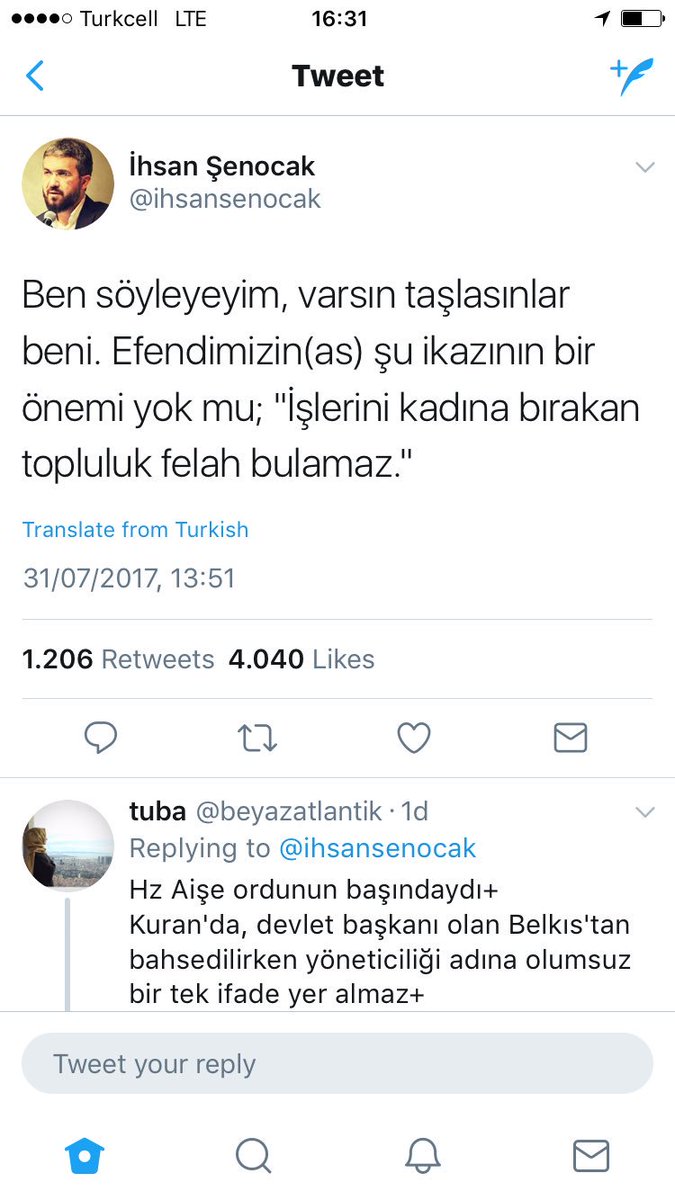 He ya, hep bizim yüzümüzden... Irak'ı, Suriye'yi, Mısır'ı, Libya'yı fln da kadınlar çekip çeviriyordu, hep onlar yüzünden oldu ne olduysa...