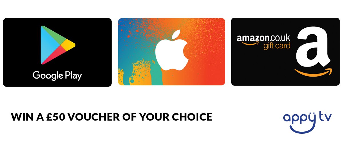 Appy_TV's tweet photo. FB X TWITTER COMPETITION

**WIN** £50 voucher of your choice

Follow, RT tell us which voucher to enter

Comp closes 08/08 20.00 https://t.co/63aea26SpQ
