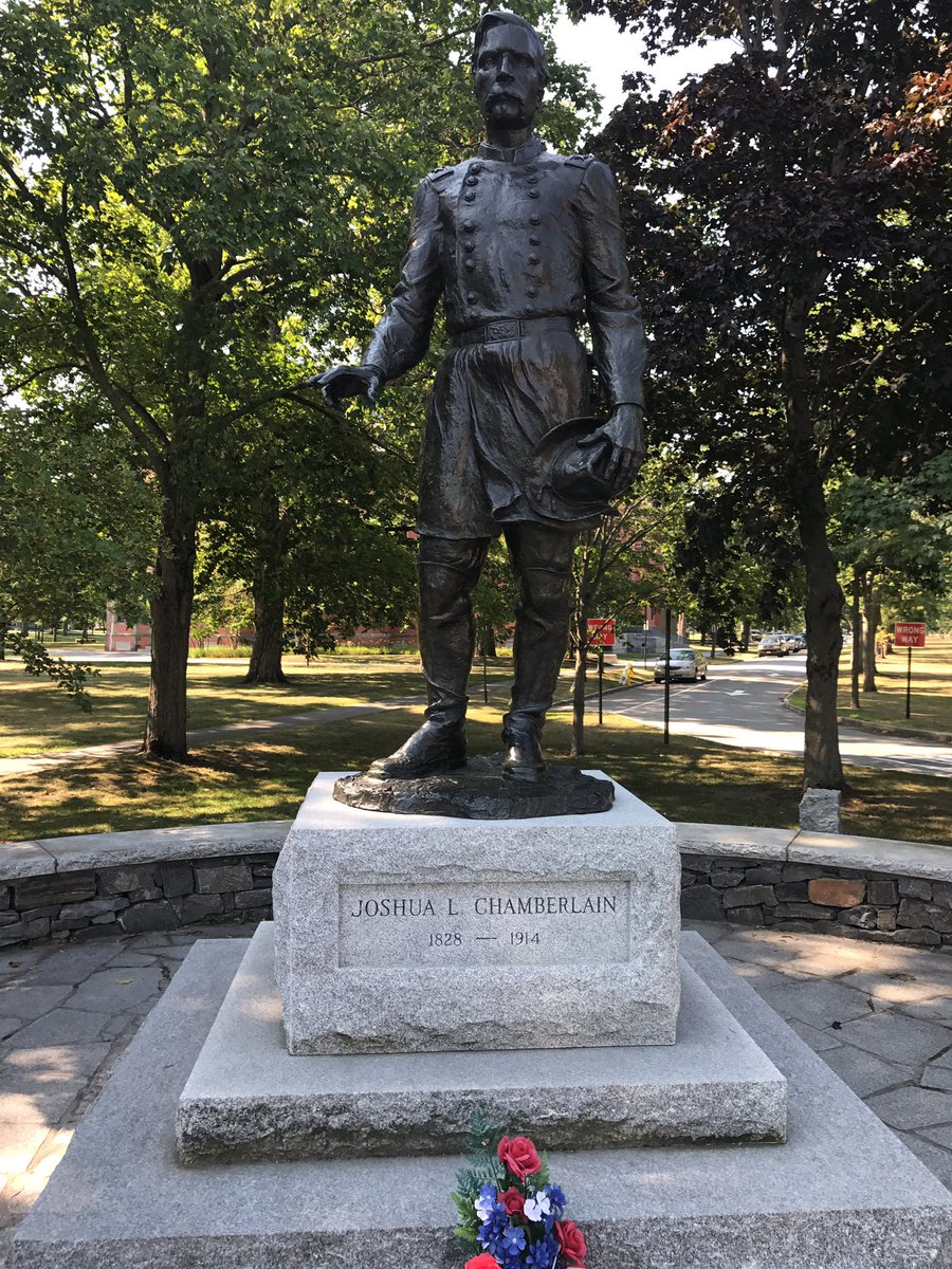 CoachKALoney's tweet photo. Shoutout to the original #EdgeSetter Joshua Chamberlain. When in doubt, go a million miles an hour and raise hell. #FixBayonets https://t.co/E9txtss3xS