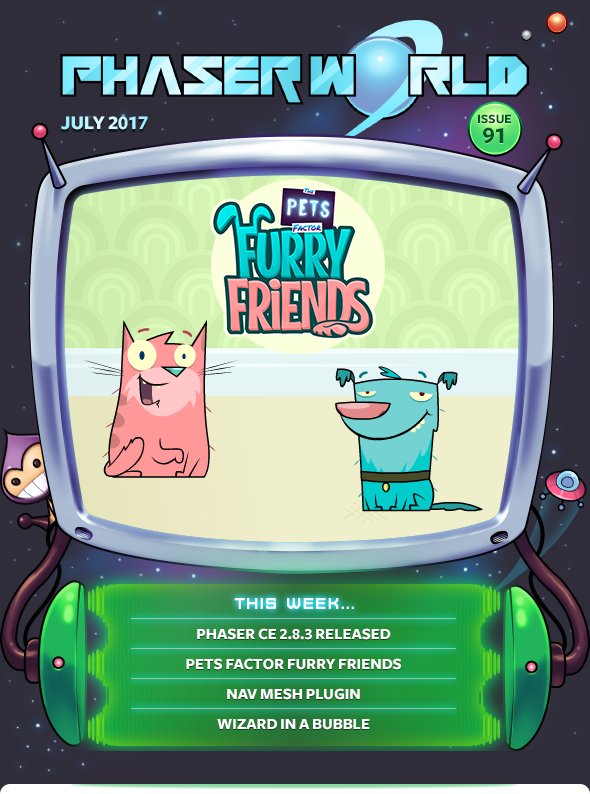 Phaser World Issue 91 is out along with Phaser 3 Alpha. More here: buff.ly/2tSth3q