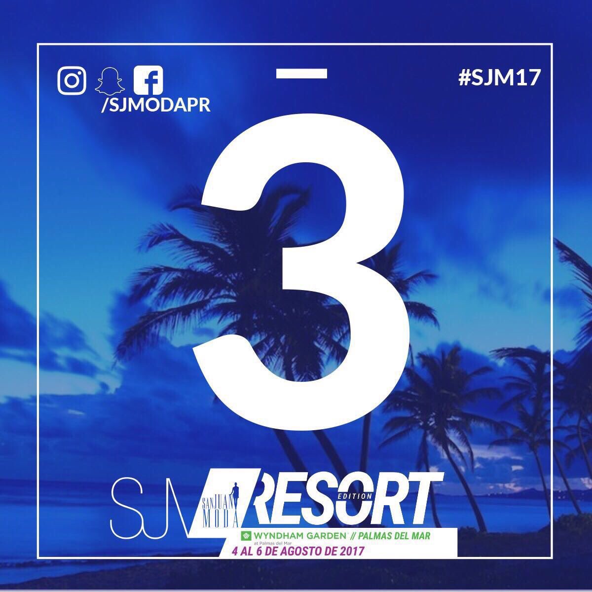 ¡Separa tu día y prepárate para un evento espectacular! San Juan Moda Resort Edition 2017! 
Hotel <a href="/WyndhamPalmas/">Wyndham Palmas Beach and Golf Resort</a> #SJModa17 #ResortEdition17