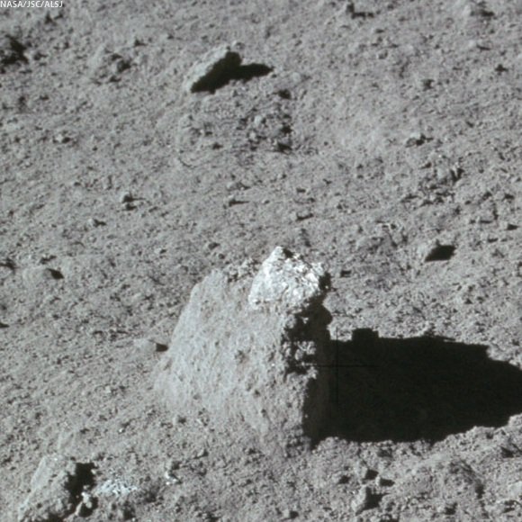 Rainmaker1973's tweet photo. The rock from the very genesis of the Solar System that was found #46YrsAgoToday by #Apollo15 crew https://t.co/oNLtSdP65T #GenesisRock https://t.co/KdDhRzwi3Y