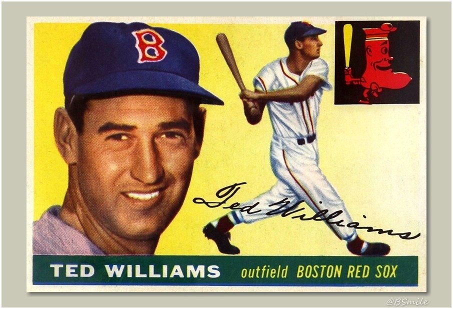 1955 Topps Ted Williams Baseball Card - Check out the Boston. i. 3. #RedSox...