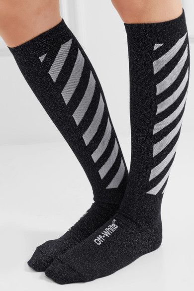 off white glitter socks