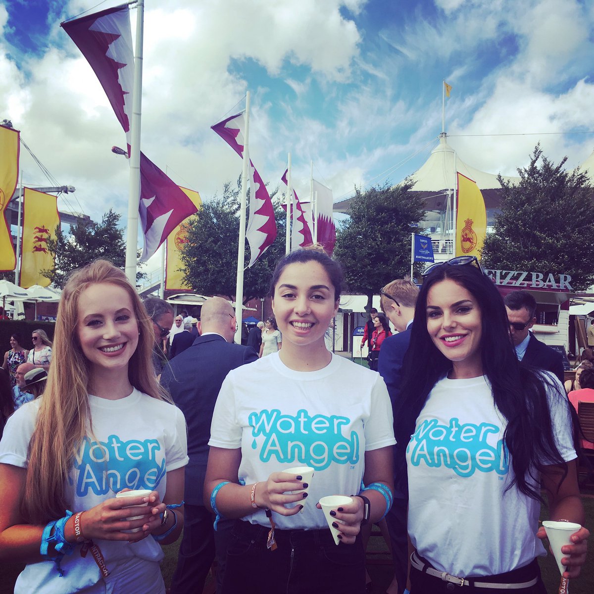 waterangelUK's tweet photo. Can you spot the Angels? #GloriousGoodwood #waterangels #hydrated #water #hangoverfree https://t.co/j9kvT3HaIC