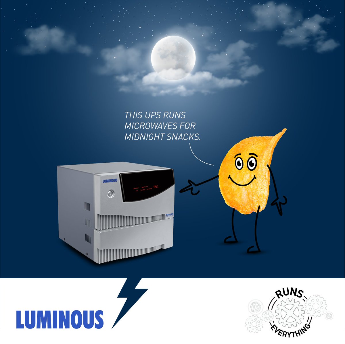 myluminous's tweet photo. Yes, it's true.From large appliances to sensitive machinery,the Luminous Cruze #RunsEverything! shop here: https://t.co/dFdDZPBn78 https://t.co/HxjeB3LAZw