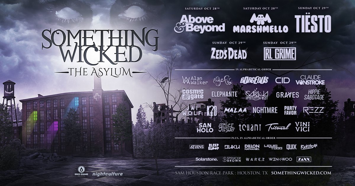 Come join us in the darkness…. your <a href="/SomethingWicked/">Something Wicked</a> lineup has arrived! 😈😈😈😈 somethingwicked.com
