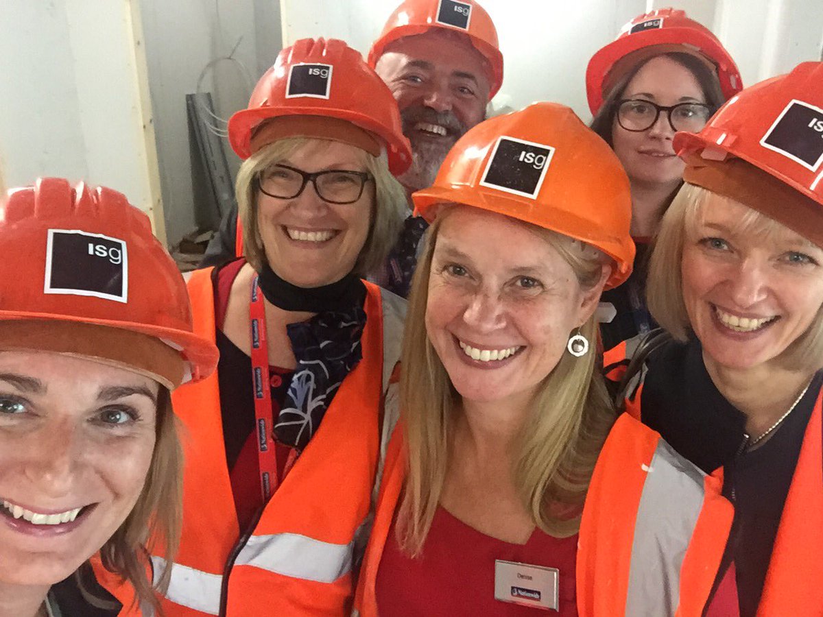 MandyJBeech's tweet photo. Hard hats on in Ashford - 6 weeks and counting until opening day #futurebranch @NBSBranch https://t.co/pzLAm0Nolp