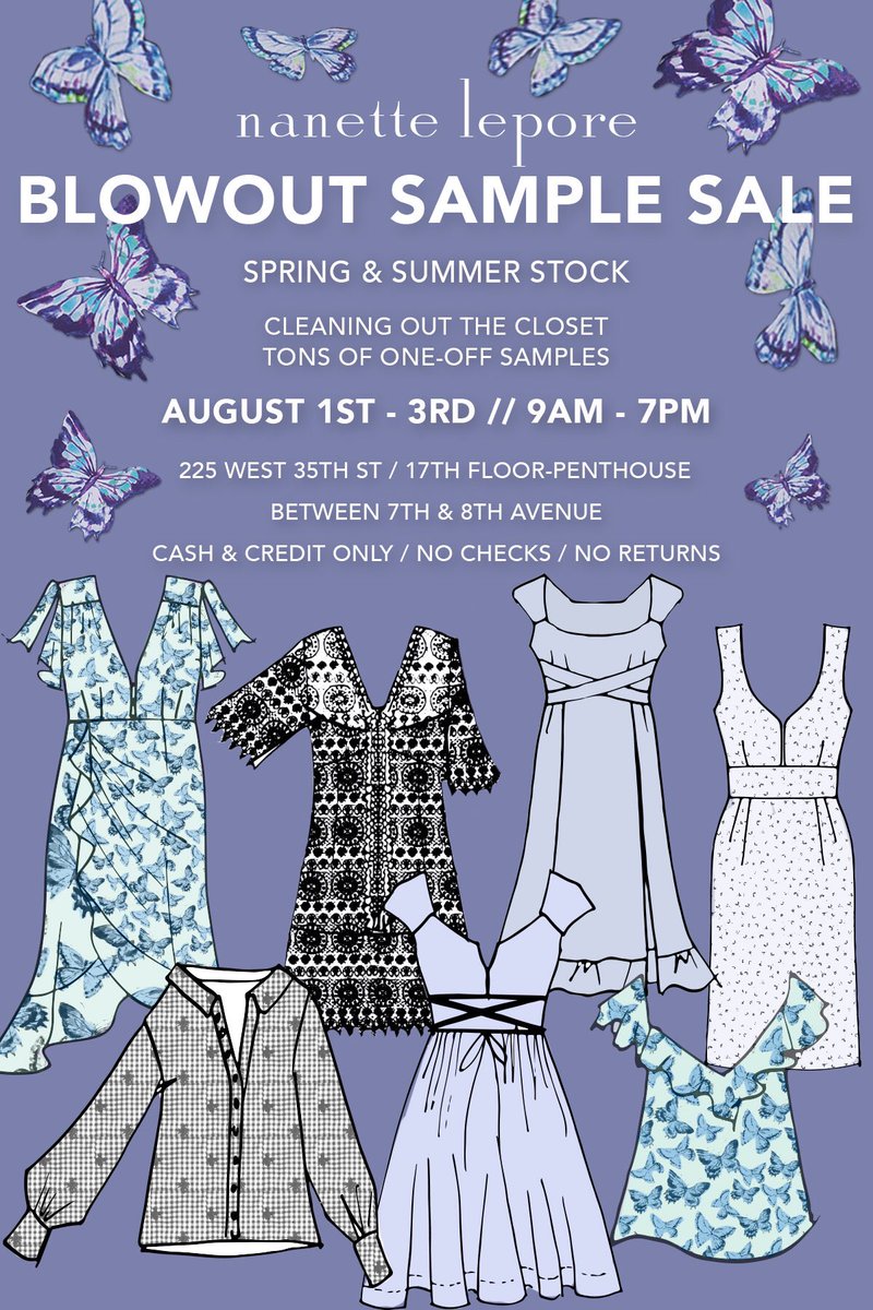 It's sample sale time! Stop by today through Thursday! #samplesale #nycsamplesale #nanetteleporesamplesale