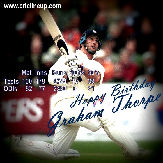 Criclineup wishes Graham Thorpe A Very Very Happy Birthday 