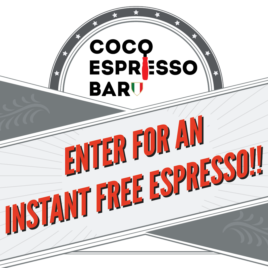 CocoEspressoBar's tweet photo. One More Week Left! Sign up and get your hand on some #free #authentic #italian #coffee. Check it out: https://t.co/Fd0xQk2Zjv https://t.co/EMUtPNOt4q