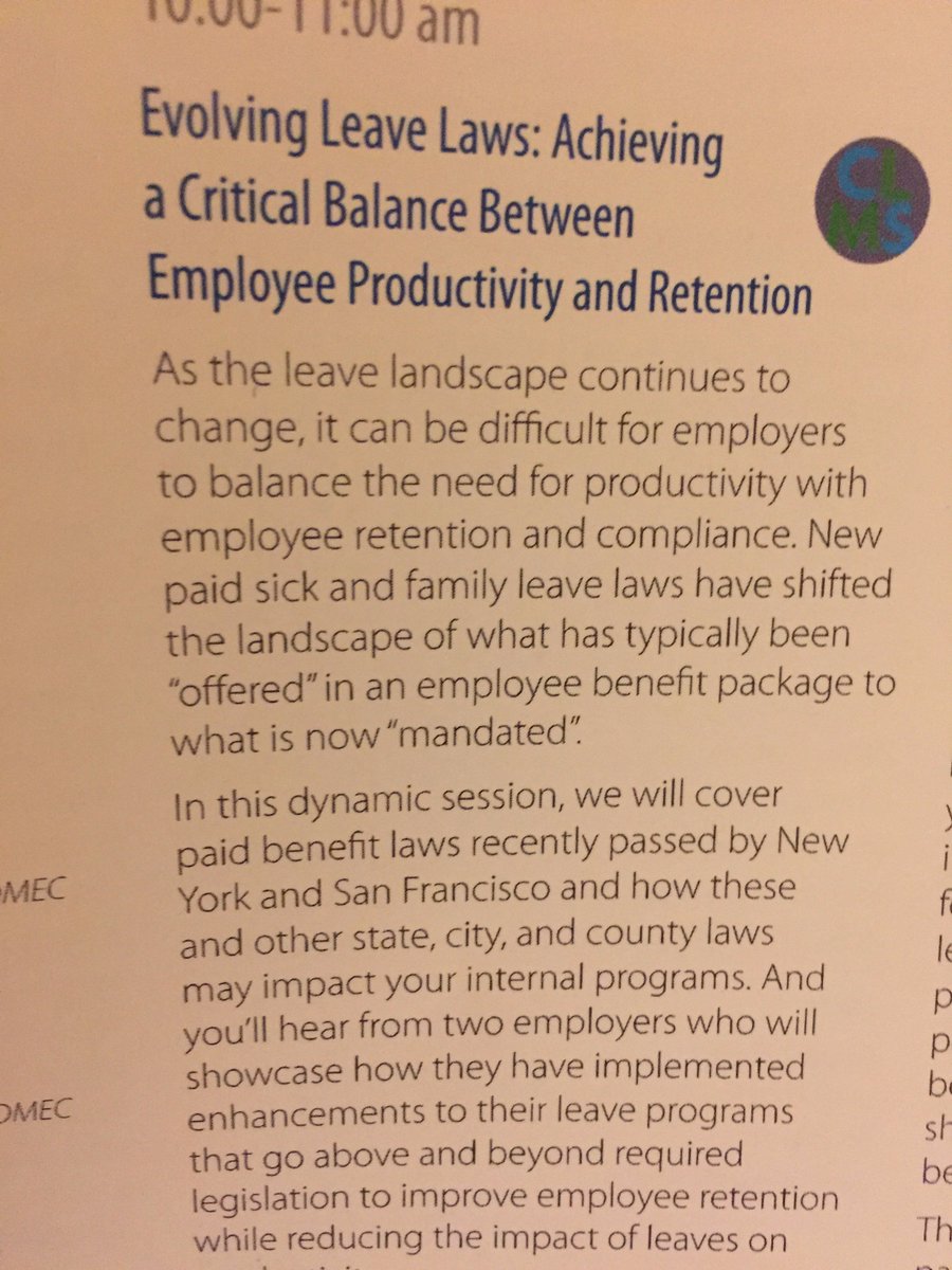 IMEProvider's tweet image. We really enjoyed @AmericanAir and @MetLife's talk on Evolving Leave Laws at #DMEC2017!