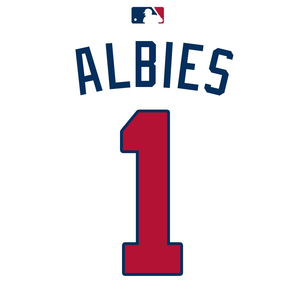 X 上的MLB Jersey Numbers：「INF Ozzie Albies (@albiesozzie97) will