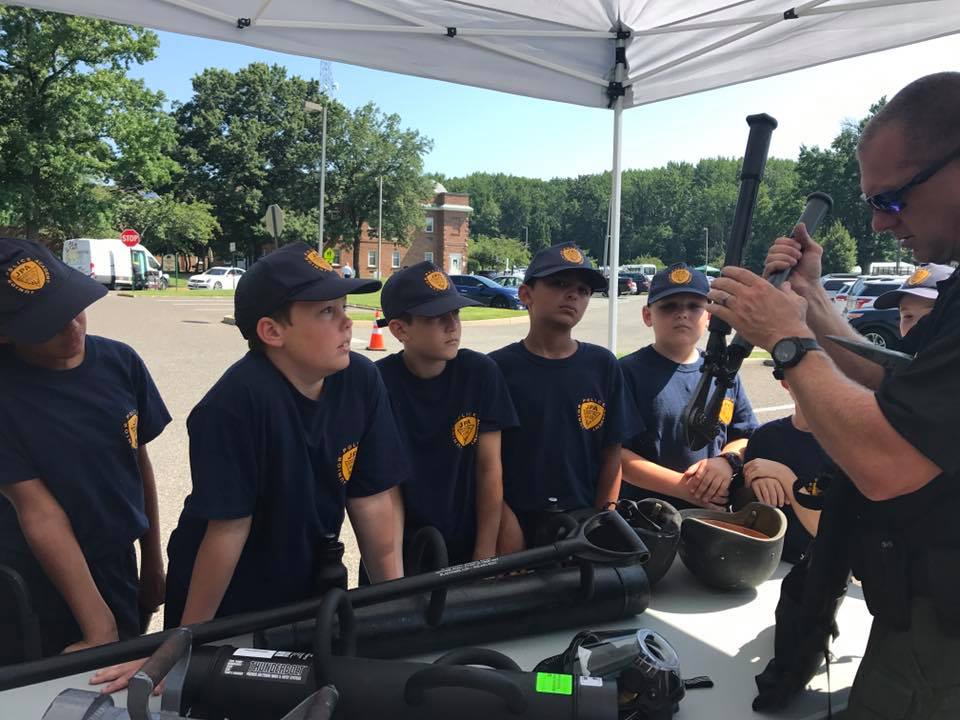 CherryHillPD's tweet photo. #JuniorPoliceAcademy Day 2 complete w/ #K9 demo #TacticalResponseTeam #BikePatrol https://t.co/KApxOUbMDL