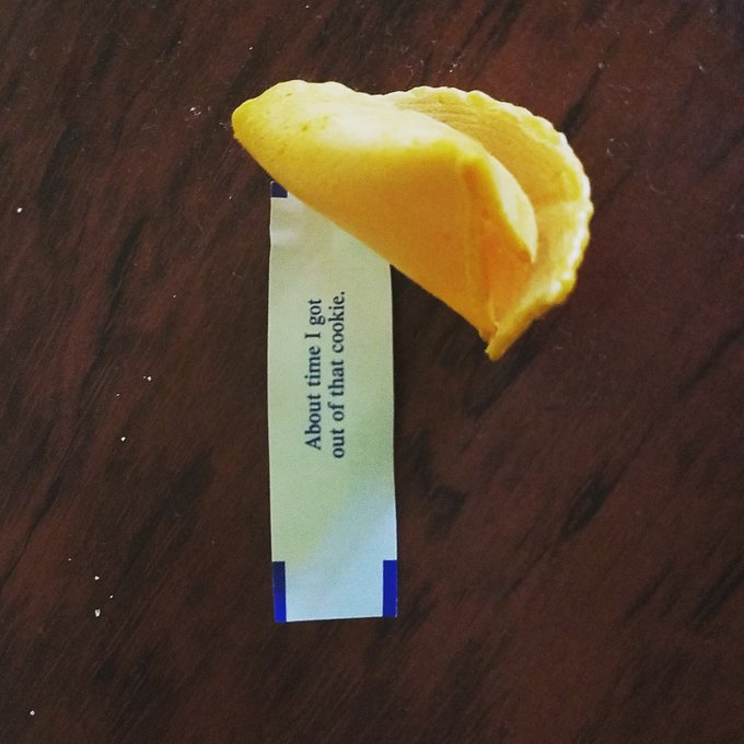 cant make this up! #fortunecookie #funny shit https://t.co/zqGepqjyuv<a href="/tag/fortunecookie"class="tags">#fortunecookie</a><a href="/tag/funny"class="tags">#funny</a>