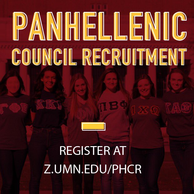 Join 1 of 60 chapters! Sign up for recruitment at: FSL.UMN.EDU #UMN21 #UMNProud #BeGreekUMN