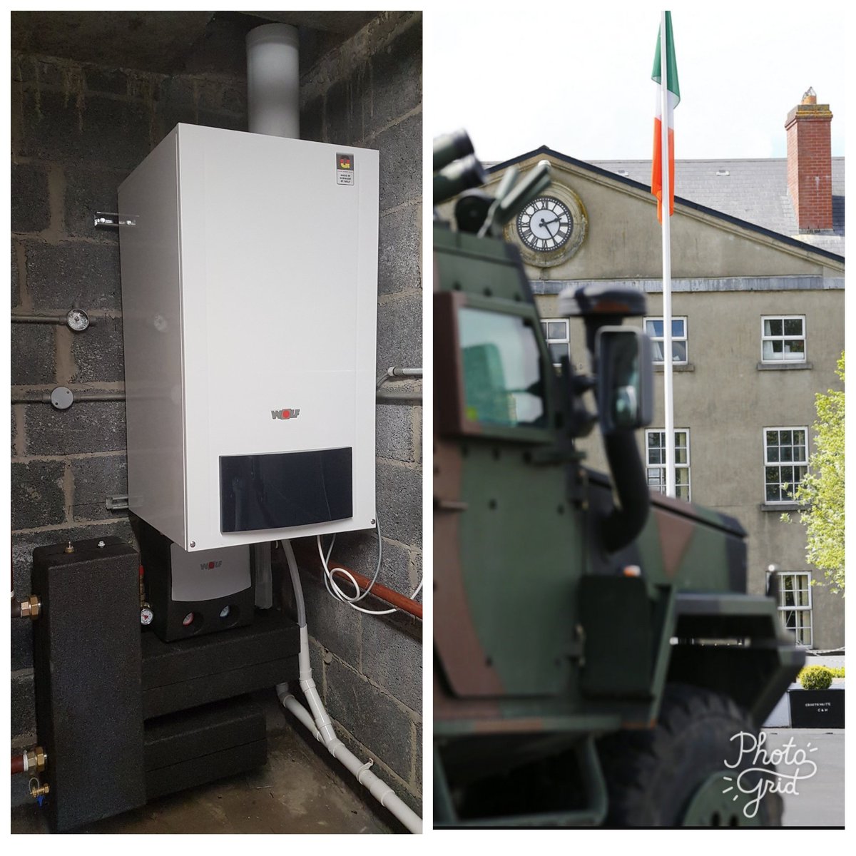 realwolfireland's tweet photo. @Wolf_GmbH CGB 100kW Boiler complete with our LLH commissioned @ Sarsfields Military Barracks in Limerick #wolf #madeingermany #military https://t.co/mJLaMZzf6t