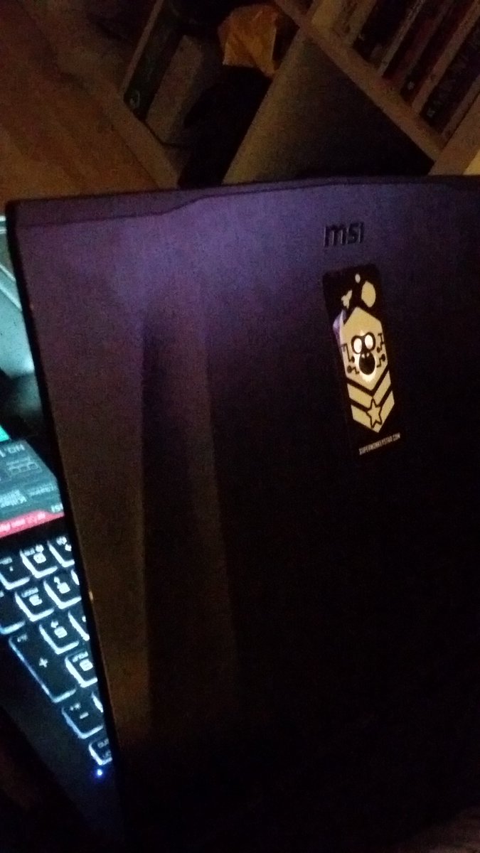 radicalgraph1cs's tweet photo. Oh, what's that? A #supermonkeystar sticker powering a gaming laptop!. #indiedev #gamedev https://t.co/qJy86oQVvb