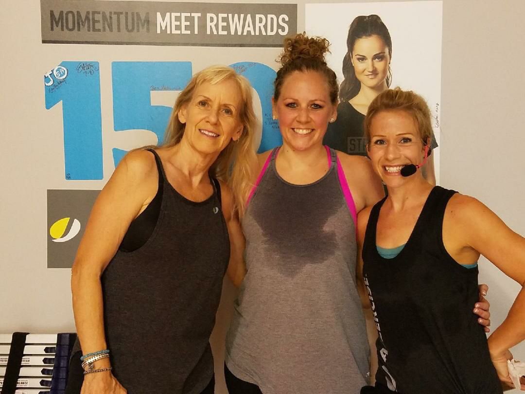 1013Carrie's tweet photo. Sweaty, healthy, happy! #Jazzercise #sweatyselfie https://t.co/kajVLvAtup