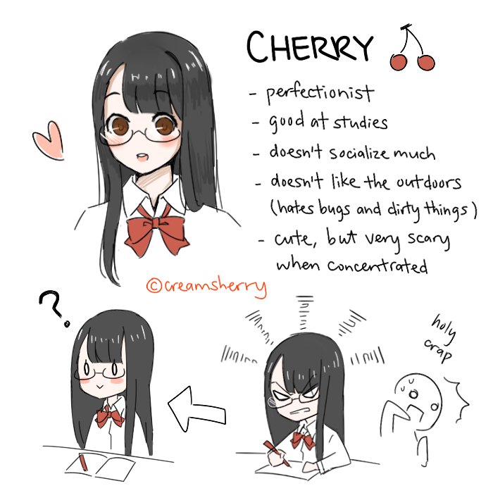 Designing my #OC Cherry-chan (*'꒳`*) ?✨ 