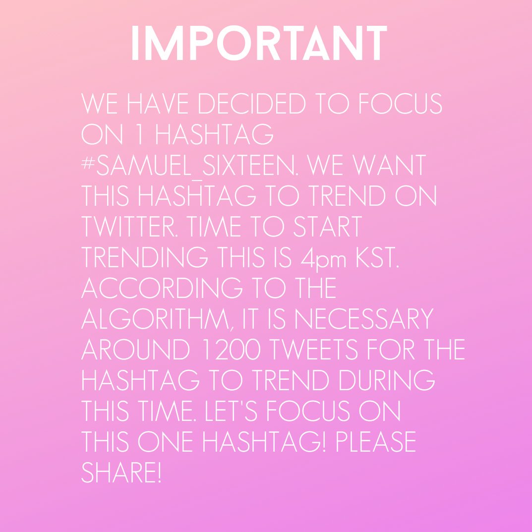 KIMSAMUEL_INTL's tweet photo. [☡] URGENT! Please retweet and share! Use #Samuel_Sixteen only!

#김사무엘 #kimsamuel https://t.co/kugXnv5HlB