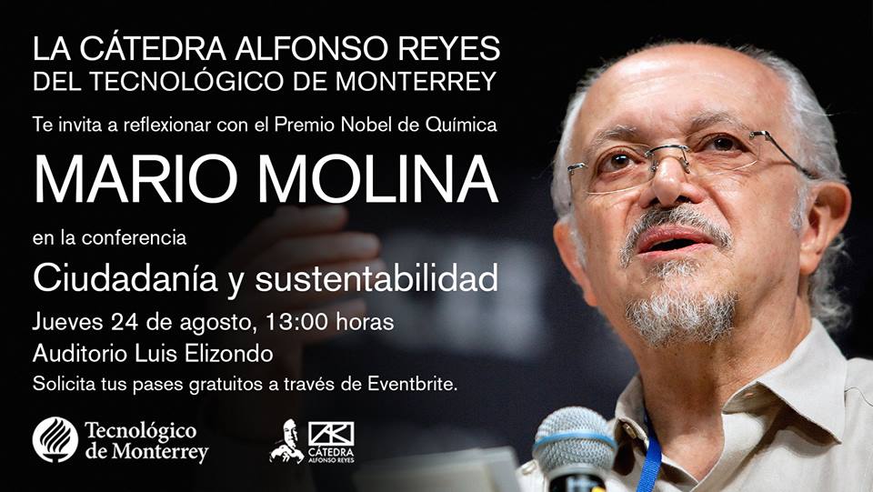 Conferencia magistral Ciudadanía y sustentabilidad con Mario Molina Premio Nobel de Química. A través de Livestream facebook.com/events/1273418…
