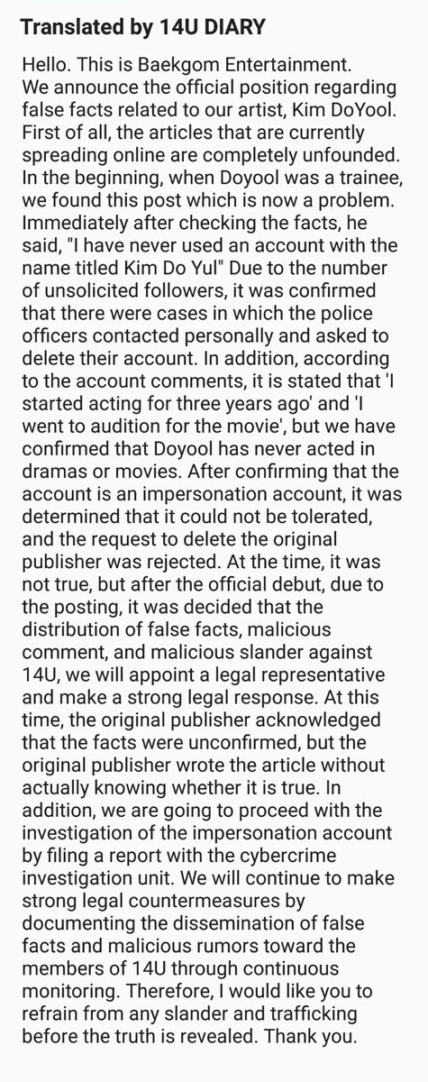 Evedyuu's tweet photo. @prince_aali @ukieaeri No that's not true! Please read this.
Here is also a post to clear all the things.
https://t.co/9wkPeHUwq2
#ForeverWith14U #WeLoveYouDoyool https://t.co/f6OC4flvqD