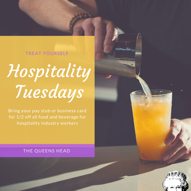 QH_stpete's tweet photo. Every Tuesday is #hospitality night at The Queens Head 🥃👑🥂 Let us treat you like royalty https://t.co/MEAYSn2dSG #dtsp #eatlocal #drinklocal https://t.co/UVOe5xzQYe