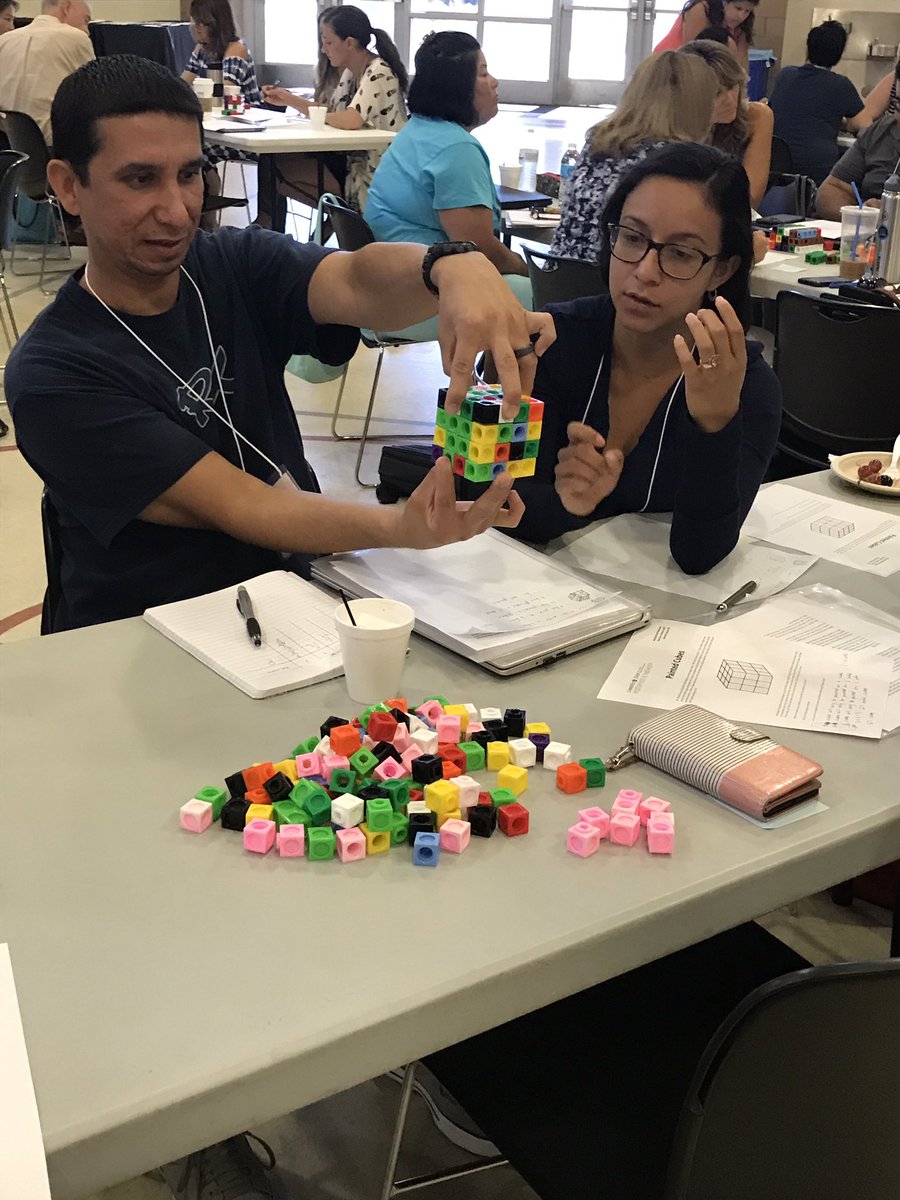 WestEdSVMI's tweet photo. Day 2--Painted Cubes! Teachers thinking, building, conjecturing, questioning. @svmimac #wsvmisummer2017 https://t.co/5RyQOS6pq0