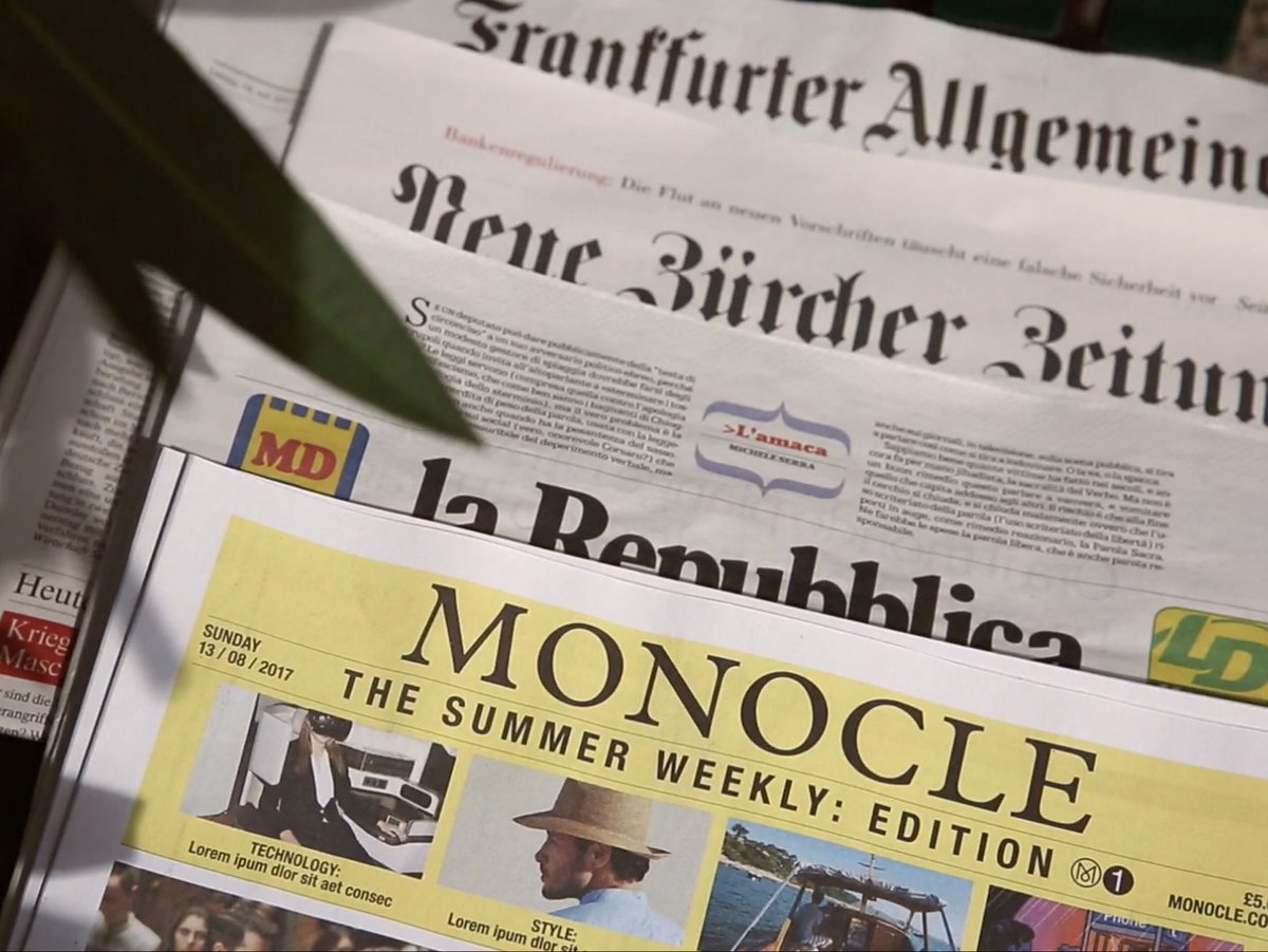 ffranchi's tweet photo. Monocle is launching a brand-new newspaper. In collaboration with @larepubblica • https://t.co/EiLnxm24CM https://t.co/AfMxgKl0pw