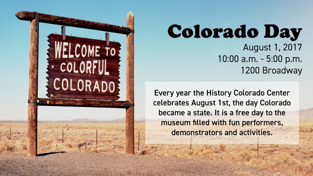 DenverDOSP's tweet image. Happy #ColoradoDay ! Head down to the History Colorado Center for a free day of fun!
