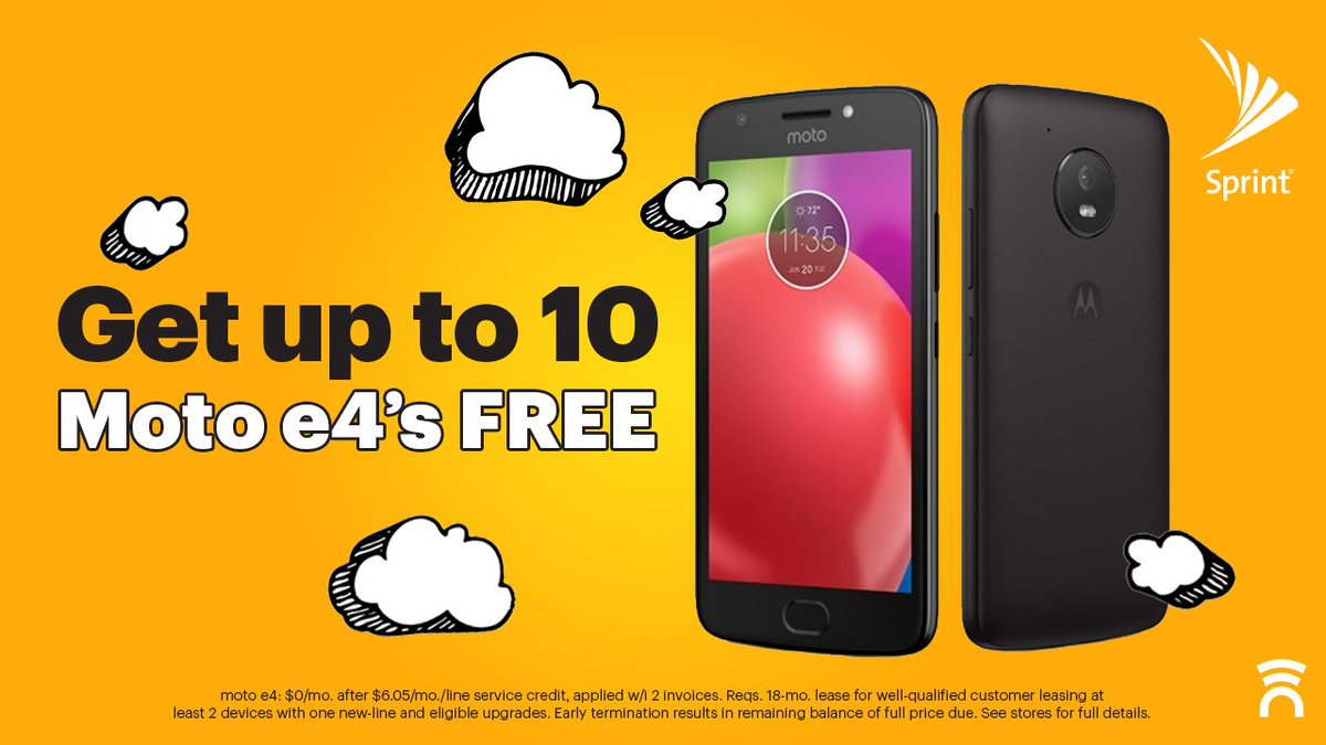 Arch_Telecom's tweet photo. Hook your family up! 👨‍👩‍👧‍👦 Get up to 10 #moto e4s FREE when you buy any new smartphone! See stores for details: https://t.co/pH9PfaR17z https://t.co/QHqgjOJFqN
