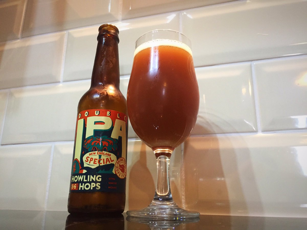 ManvsAle's tweet photo. Rather enjoying @HowlingHops Double IPA- New England Special! 😍🍻 #ManvsAle #beerlover #beertweets #hopmonster #beertime #craftbeerhour https://t.co/45vBUSrU7s