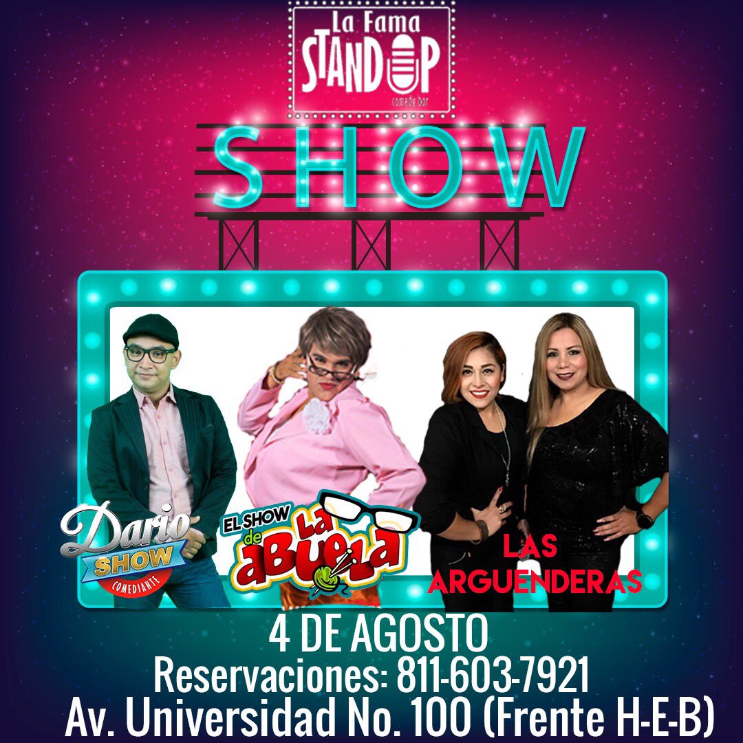 Tengo cortesías para que se vayan a ver mi show este viernes
Mándame un whatsapp
8120072804