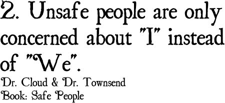 ALMS offers Adulting Workshops to Young Adults - Thursday is "Safe People" because "UN"safe people can become a distraction in work and life