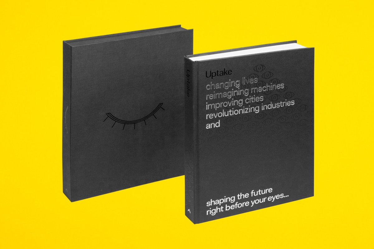 pentagram's tweet photo. #EddieOpara &amp; team collaborate with @Uptake on a new book about the power of predictive data https://t.co/iEvZtq2AlC https://t.co/URuE3RbQ60