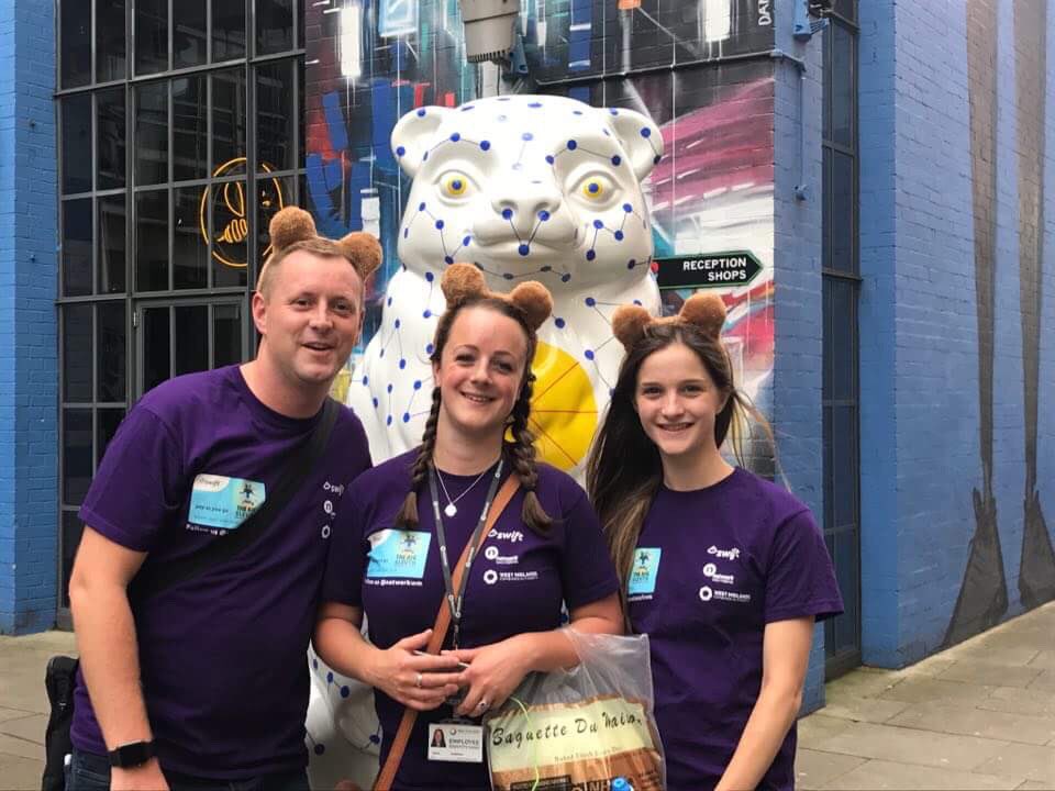 TransportForWM's tweet photo. Back in Brum for more bear hunting @TheArcadian SouthsideBID @custardfactoryโ The #NWMBears remember to donate https://t.co/ZmG2jXk593 https://t.co/ePr7VJ2uA2