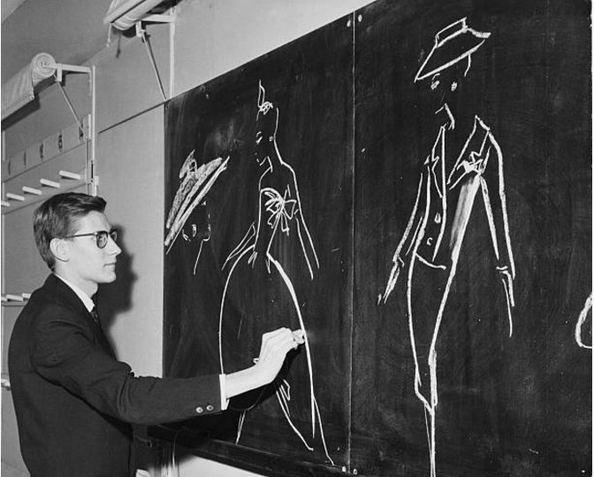 Happy birthday Yves Saint Laurent.
Working on new designs at the House of Dior
Popperfoto, 1960 