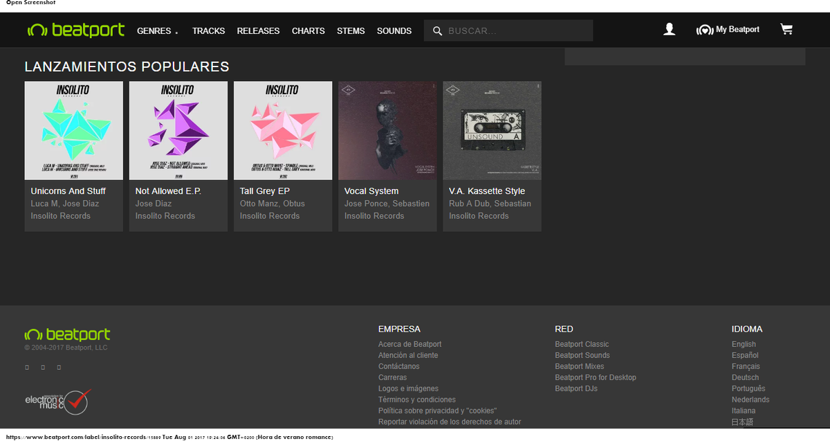 InsolitoRec's tweet photo. Lanzamientos populares @InsolitoRec en #beatport
Our popular #Tracks
https://t.co/Icfabtqu8H
#newmusic #Techno #technogenre #TechHouse https://t.co/wJhZSOVtAn