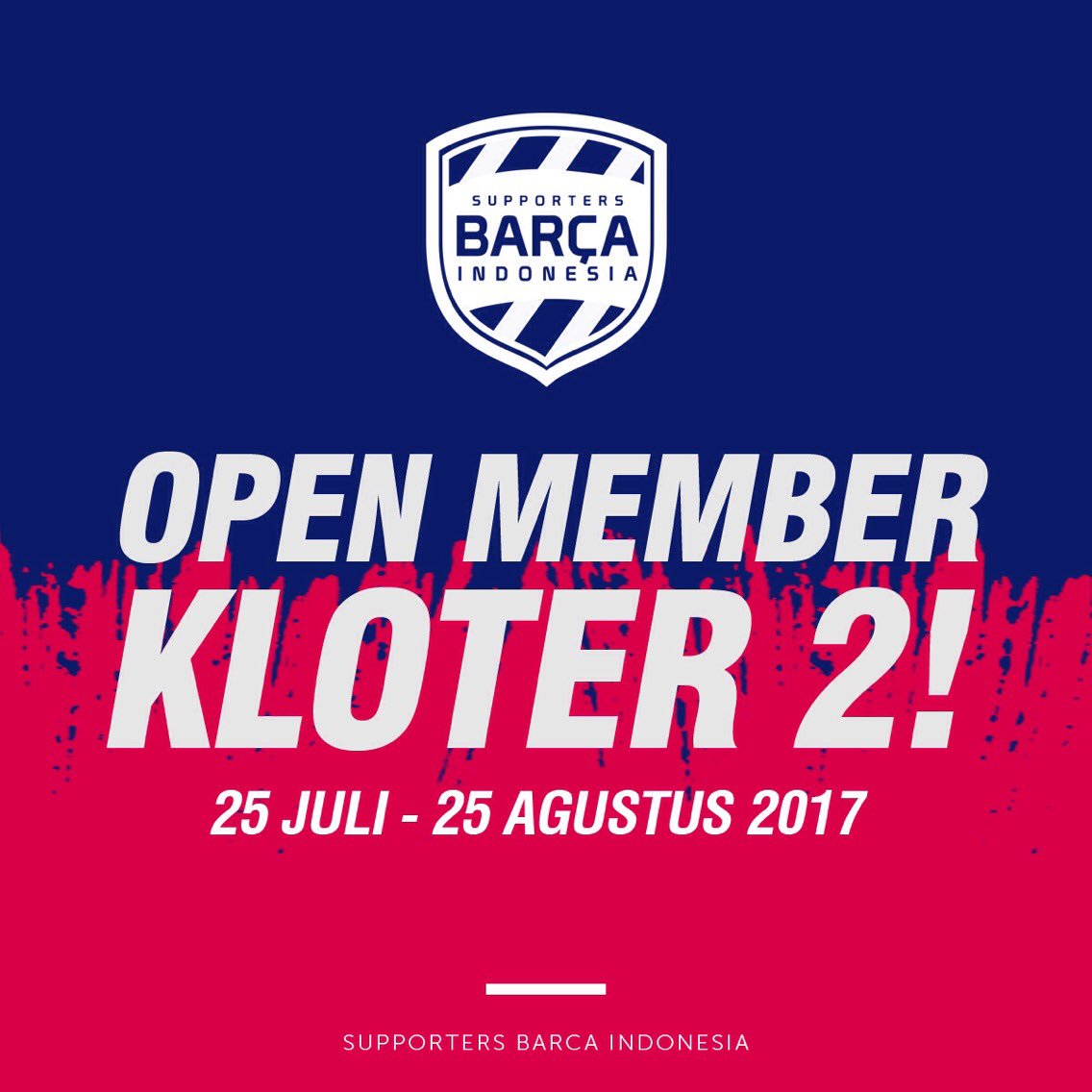 SBIMedan_'s tweet photo. Hola culé! Kloter 2 membership Supporters Barça Indonesia is opened!! #membershipSBI https://t.co/7nmMg8Sw6q