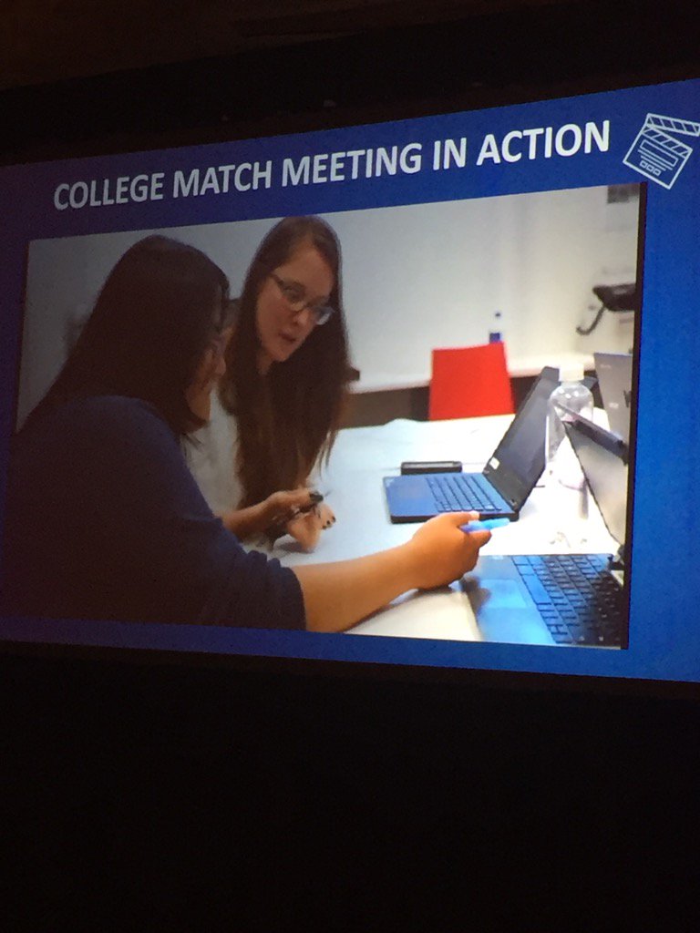 JaneMDowling's tweet image. Watching Rebecca Bambling and her student as they model great college counseling on video. @KIPPNYC #KSS2017