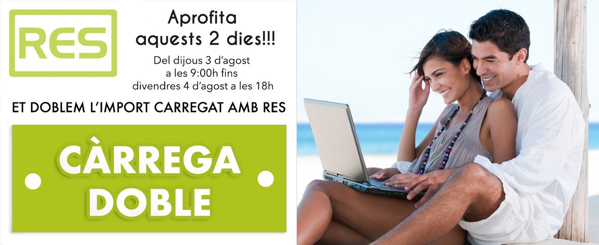 RESCatalunya's tweet photo. 📣📣📣 AQUEST DIJOUS ARRIBA LA CÀRREGA DOBLE!!!!!
👉És a dir, si carregues 150€ rebràs 300 RES. https://t.co/2pZUnD67O2