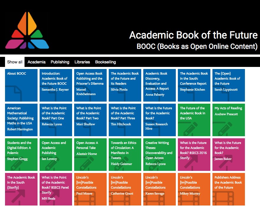 A glimpse into the future of book publishing: Academic Book of the Future looks at the changing nature of book pub ucldigitalpress.co.uk/BOOC/