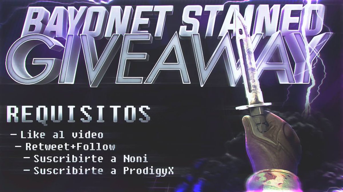 nonisisoy's tweet photo. SORTEO BAYONETA STAINED (80$) REQUISITOS!!:
●SUSCRIBIRSE A:
- https://t.co/DTiKMTpUG9
- https://t.co/K4888CvCZf
●DEJA LIKE al VIDEO!!
●RT! https://t.co/EDqiujXlxu